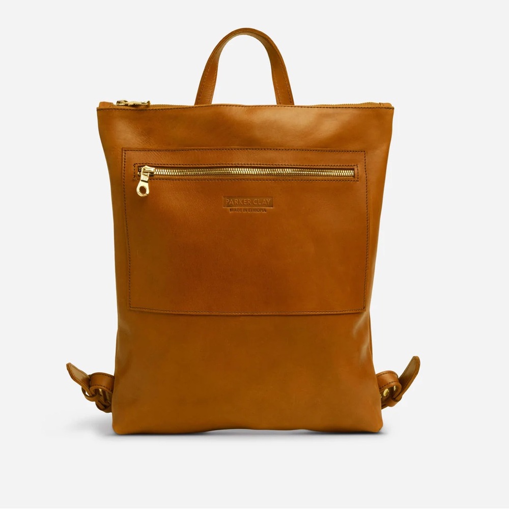Parker Clay Tan Leather Miramar Backpack